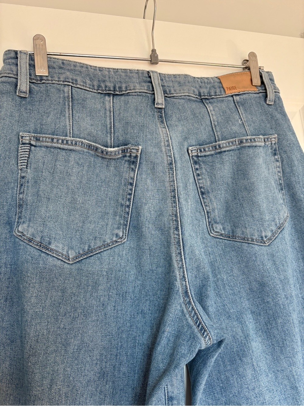 PAIGE Anessa sz 30 High Rise Ankle Wide Leg Jeans cropped Distressed - Picture 7 of 14